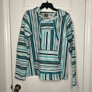 Senior Lopez Mexican Baja Pullover Hoodie  Medium Surfer/Skater Style